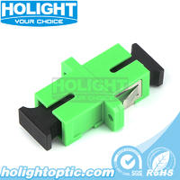 Fiber Optic Adapter SC/APC SX SM Green with Flange