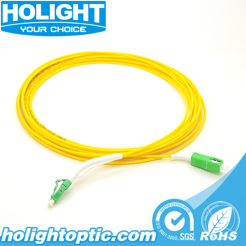 LC/APC to SC/APC Patch Cord with 45° boot