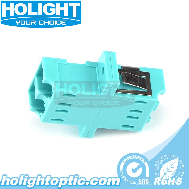 Holight -Best Optical Adapter Lclc Om3 Dx Aqua With Flange Lc Lc Adapter