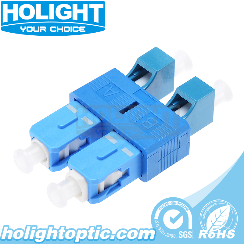 Fiber Optic Adapter LC to SC Duplex Single Mode Type