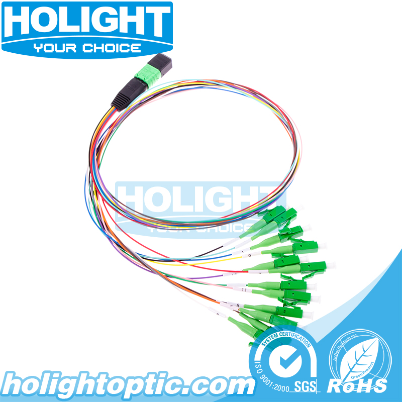 MPO to 12x LC/APC Fan-out, 12 Fiber Ribbon Single Mode Patch Cable